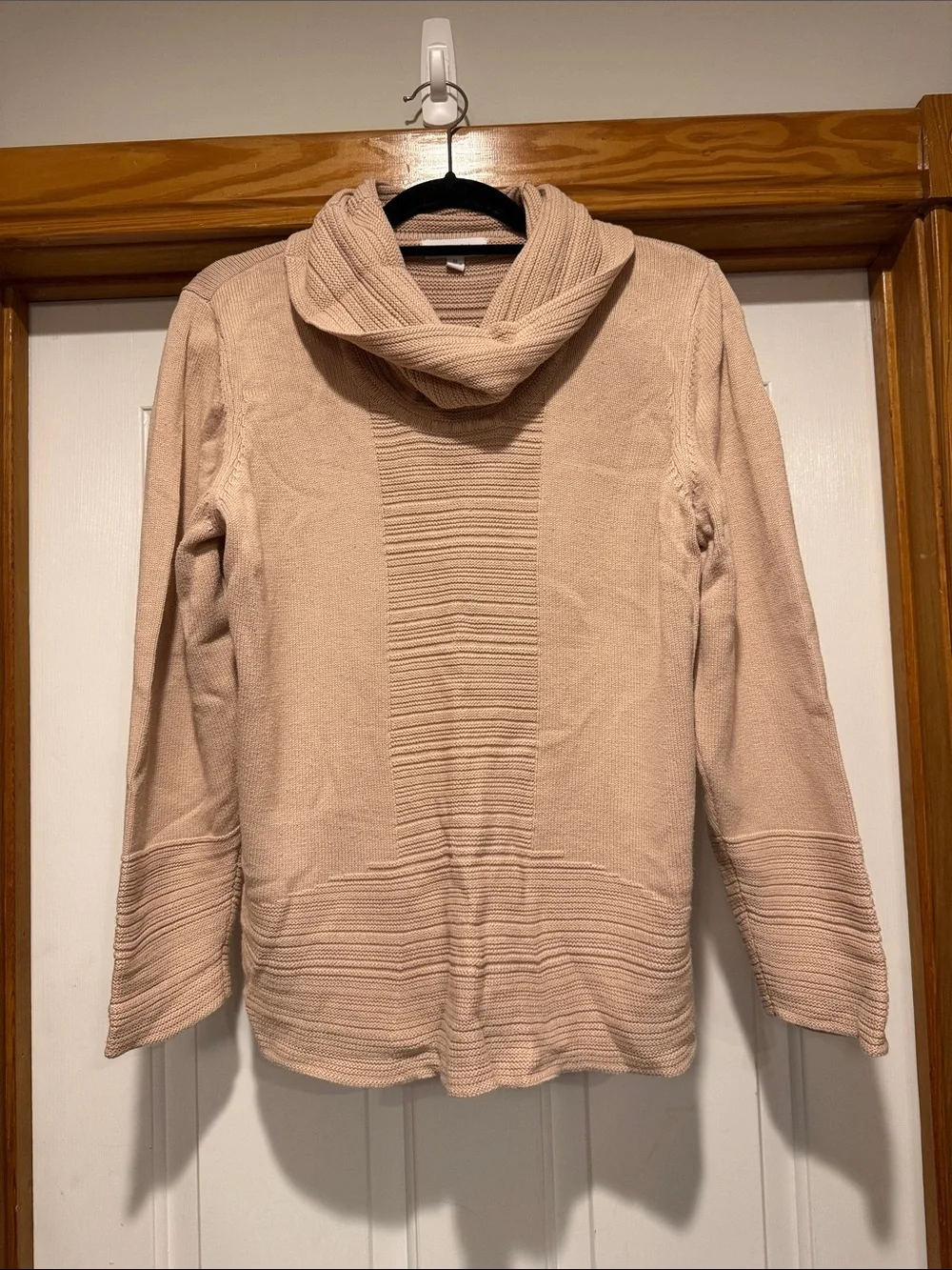 Calvin Klein Light Beige Cowl Neck Pullover Sweater